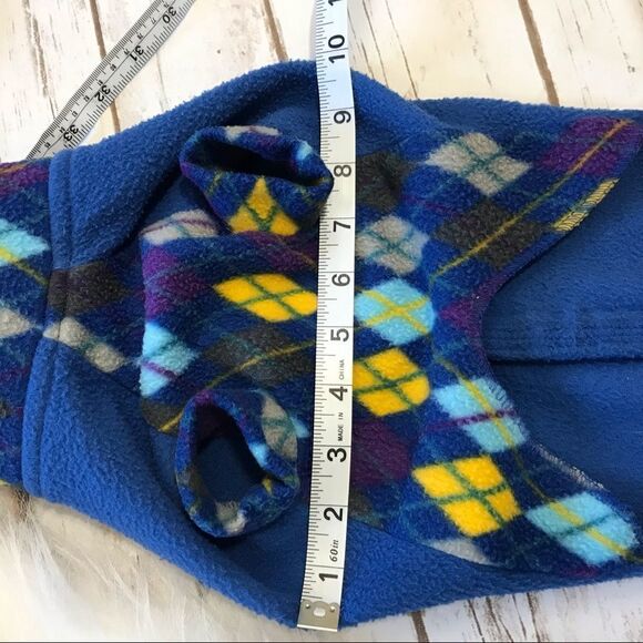 DELETING SOON Fleece Small Dog Sweater Jacket Blue - Picture 4 of 5